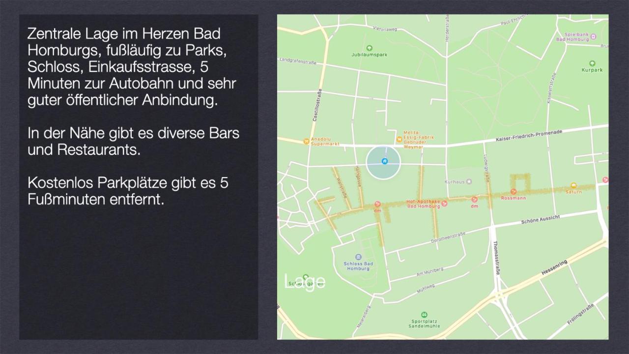 Grosses Und Helles Innenstadt Apartment - Ferienwohnung Bad Homburg vor der Höhe Exteriör bild